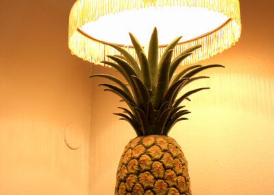 Tropical decor is found throughout this vacation rental home.